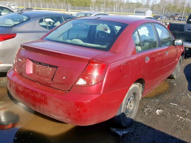 1G8AG52F74Z117827 - 2004 SATURN ION LEVEL BURGUNDY photo 4