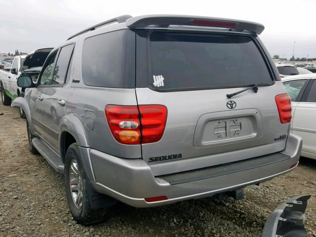 5TDZT38A03S141102 - 2003 TOYOTA SEQUOIA LI SILVER photo 3