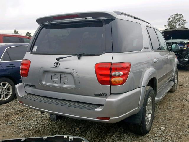 5TDZT38A03S141102 - 2003 TOYOTA SEQUOIA LI SILVER photo 4