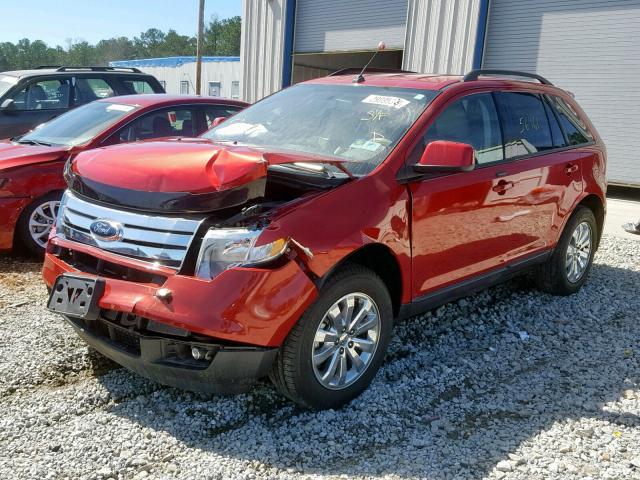 2FMDK3JC9ABB26357 - 2010 FORD EDGE SEL RED photo 2