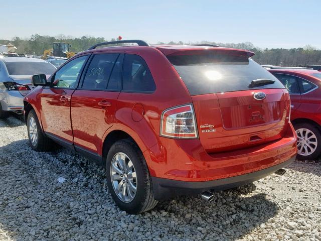 2FMDK3JC9ABB26357 - 2010 FORD EDGE SEL RED photo 3