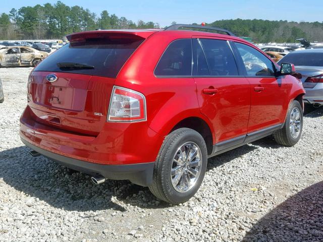 2FMDK3JC9ABB26357 - 2010 FORD EDGE SEL RED photo 4