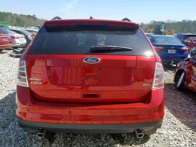 2FMDK3JC9ABB26357 - 2010 FORD EDGE SEL RED photo 9