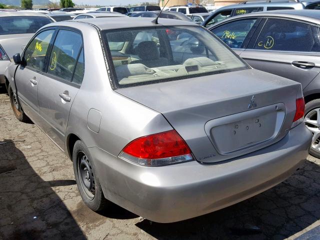 JA3AJ26E54U026767 - 2004 MITSUBISHI LANCER ES SILVER photo 3