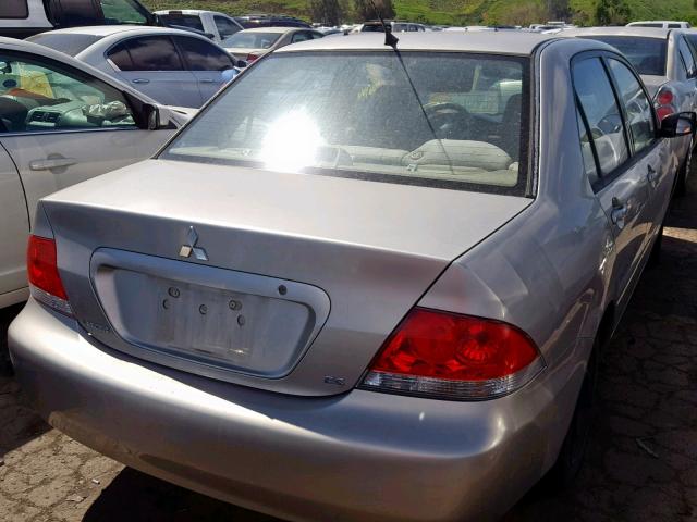 JA3AJ26E54U026767 - 2004 MITSUBISHI LANCER ES SILVER photo 4