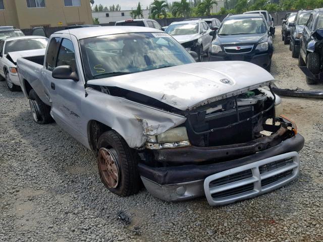 1B7GL22X41S344254 - 2001 DODGE DAKOTA GRAY photo 1