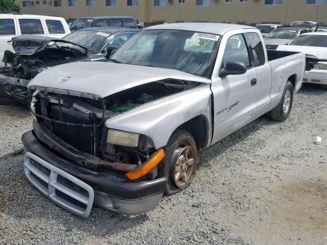 1B7GL22X41S344254 - 2001 DODGE DAKOTA GRAY photo 2