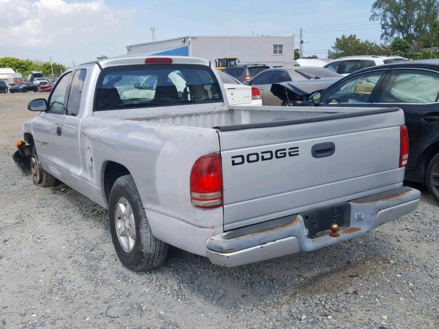 1B7GL22X41S344254 - 2001 DODGE DAKOTA GRAY photo 3