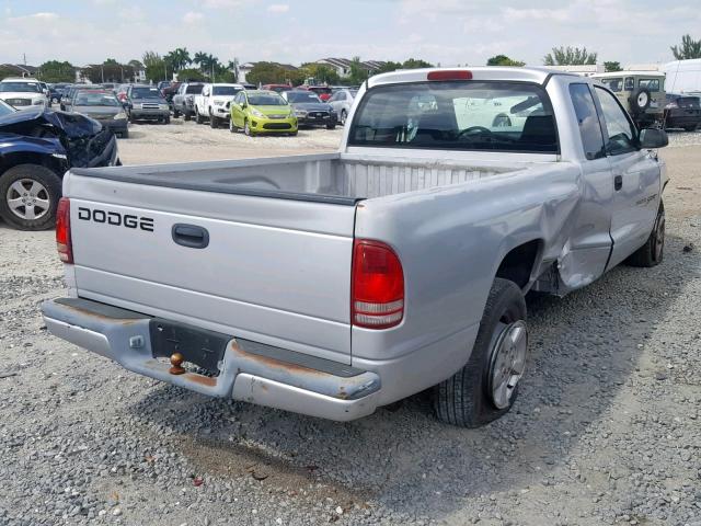 1B7GL22X41S344254 - 2001 DODGE DAKOTA GRAY photo 4