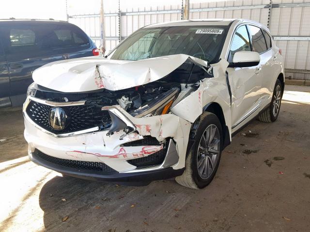 5J8TC1H58KL005038 - 2019 ACURA RDX WHITE photo 2