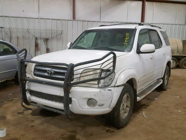 5TDZT38A52S069053 - 2002 TOYOTA SEQUOIA LI WHITE photo 2