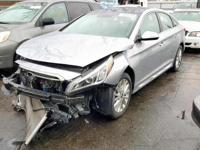 5NPE34AF9FH060488 - 2015 HYUNDAI SONATA SPO GRAY photo 2