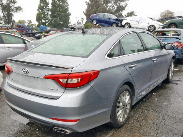 5NPE34AF9FH060488 - 2015 HYUNDAI SONATA SPO GRAY photo 4