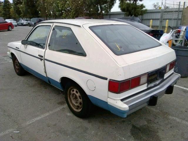 1G1AB08C4EY192263 - 1984 CHEVROLET CHEVETTE C WHITE photo 3