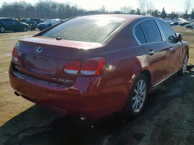 JTHCH96SX60007970 - 2006 LEXUS GS GENERAT BURGUNDY photo 4