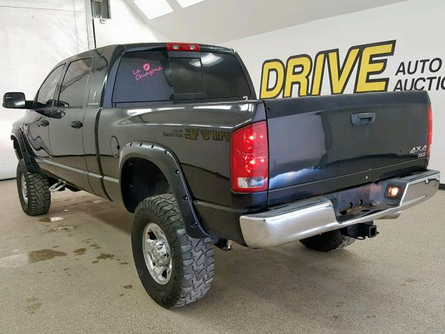 3D7KS29CX7G700681 - 2007 DODGE RAM 2500 BLACK photo 3