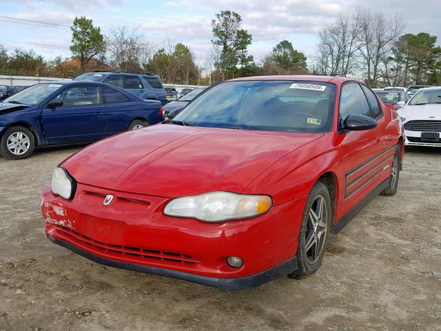 2G1WZ121249453844 - 2004 CHEVROLET MONTE CARL RED photo 2