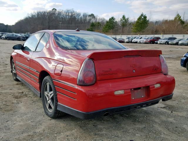 2G1WZ121249453844 - 2004 CHEVROLET MONTE CARL RED photo 3