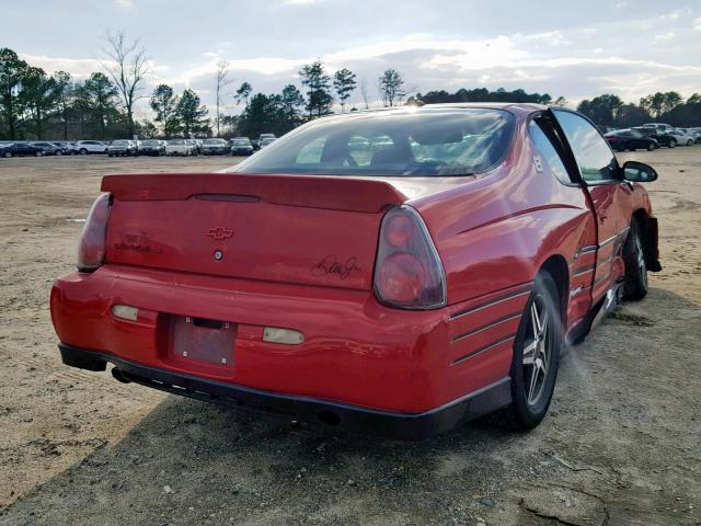 2G1WZ121249453844 - 2004 CHEVROLET MONTE CARL RED photo 4