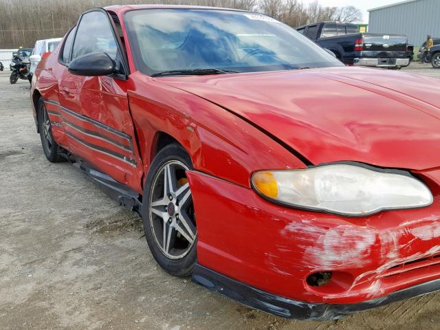 2G1WZ121249453844 - 2004 CHEVROLET MONTE CARL RED photo 9