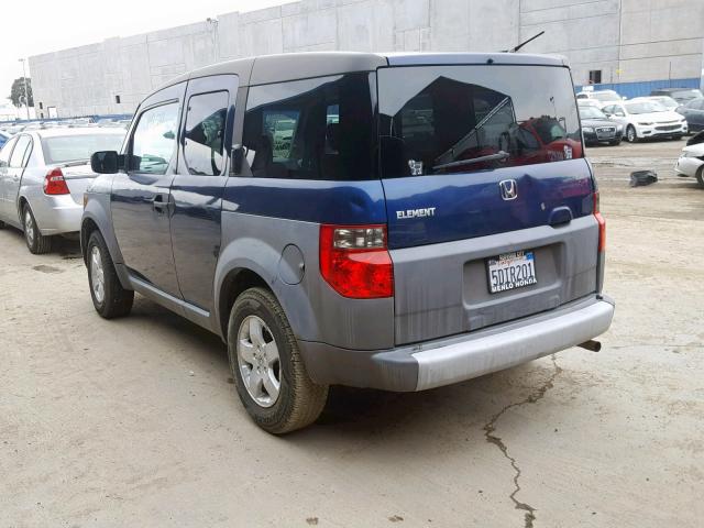 5J6YH18533L014103 - 2003 HONDA ELEMENT EX BLUE photo 3