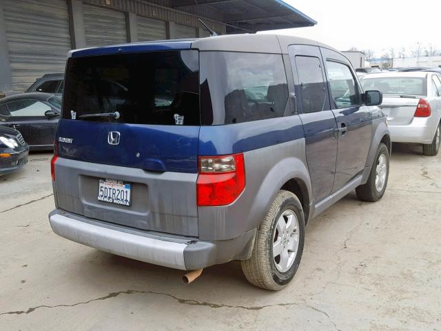 5J6YH18533L014103 - 2003 HONDA ELEMENT EX BLUE photo 4