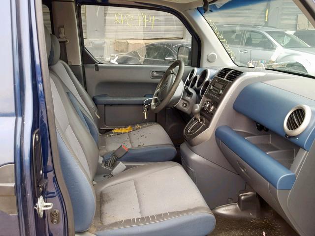 5J6YH18533L014103 - 2003 HONDA ELEMENT EX BLUE photo 5