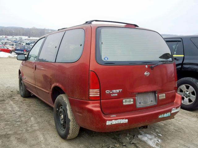 4N2DN11W7TD818976 - 1996 NISSAN QUEST XE RED photo 3