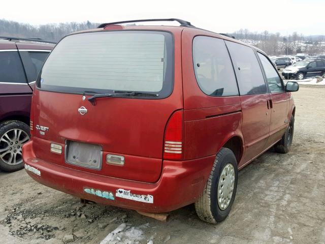 4N2DN11W7TD818976 - 1996 NISSAN QUEST XE RED photo 4