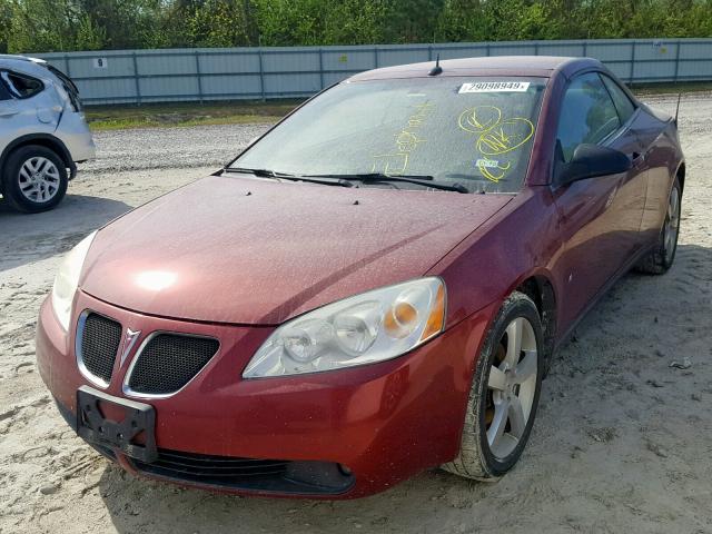 1G2ZH36N184251302 - 2008 PONTIAC G6 GT MAROON photo 2