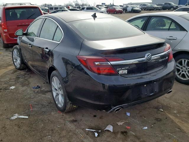 2G4GN5EX3E9174477 - 2014 BUICK REGAL PREM BLACK photo 3