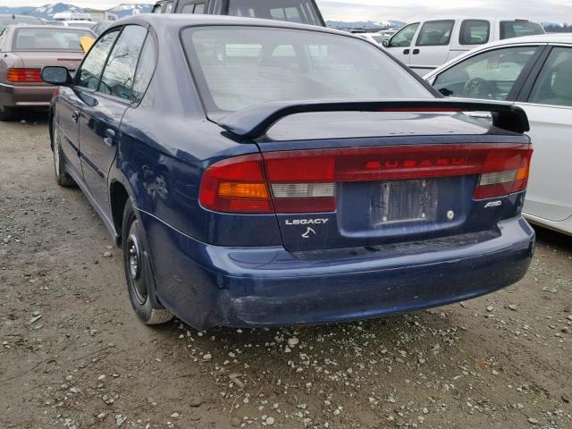 4S3BE625947202192 - 2004 SUBARU LEGACY L S BLUE photo 3