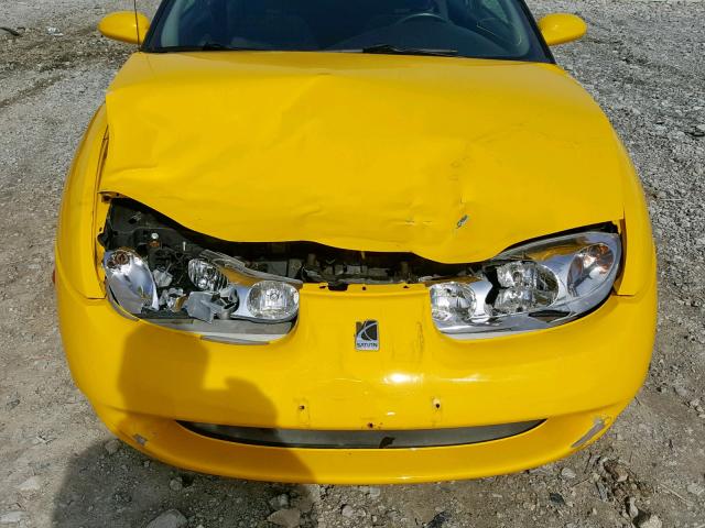 1G8ZY12751Z308207 - 2001 SATURN SC2 YELLOW photo 9