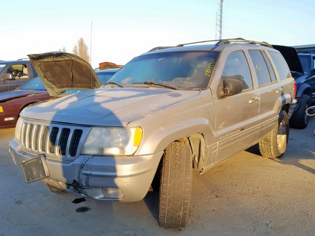 1J4GW58N4YC324647 - 2000 JEEP GRAND CHER GRAY photo 2