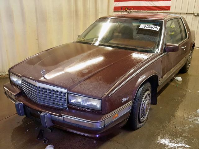 1G6EL1330LU617987 - 1990 CADILLAC ELDORADO BROWN photo 2