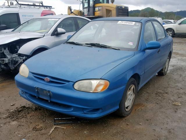 KNAFB1214Y5906860 - 2000 KIA SEPHIA BAS BLUE photo 2