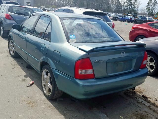 JM1BJ225620547349 - 2002 MAZDA PROTEGE DX GREEN photo 3