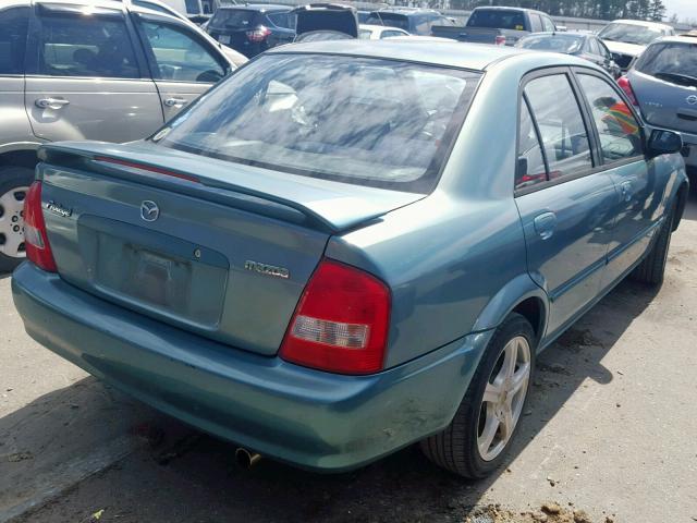 JM1BJ225620547349 - 2002 MAZDA PROTEGE DX GREEN photo 4