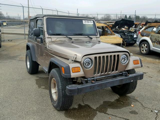 1J4FA29194P736697 - 2004 JEEP WRANGLER / TAN photo 1