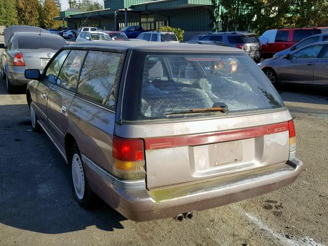 JF1BJ6321NH905951 - 1992 SUBARU LEGACY L GRAY photo 3