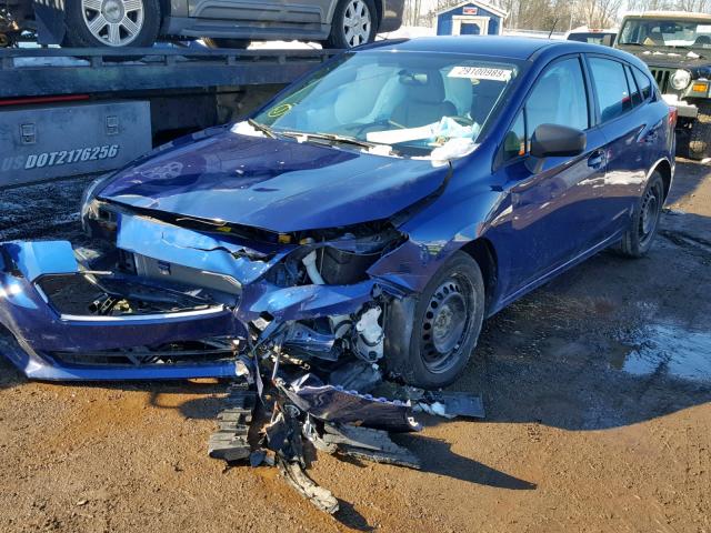 4S3GTAA61H3733893 - 2017 SUBARU IMPREZA BLUE photo 2