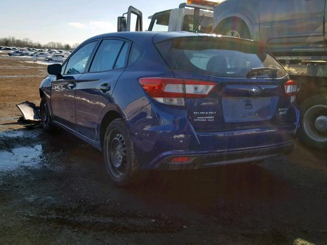 4S3GTAA61H3733893 - 2017 SUBARU IMPREZA BLUE photo 3