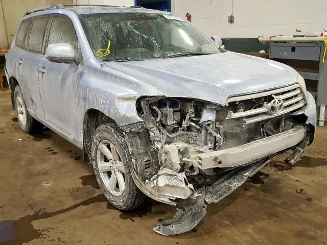 JTEES41A482048448 - 2008 TOYOTA HIGHLANDER BLUE photo 1