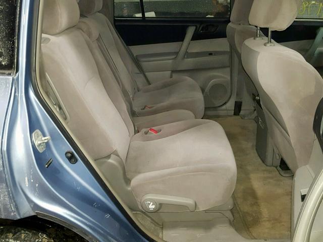 JTEES41A482048448 - 2008 TOYOTA HIGHLANDER BLUE photo 6