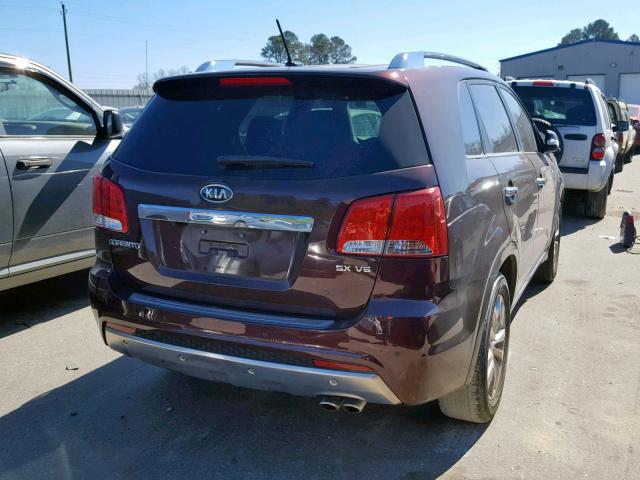 5XYKW4A21CG221894 - 2012 KIA SORENTO SX BURGUNDY photo 4