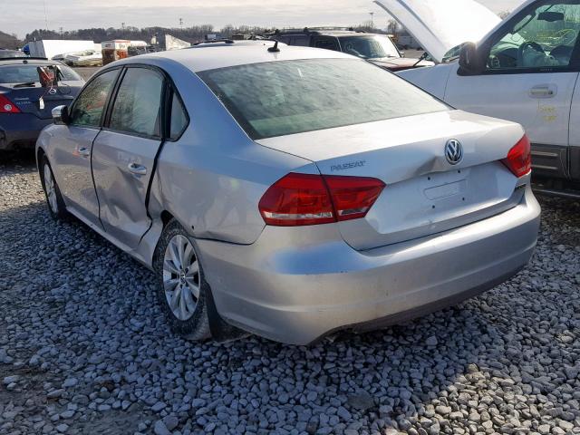 1VWAH7A31DC094387 - 2013 VOLKSWAGEN PASSAT S SILVER photo 3