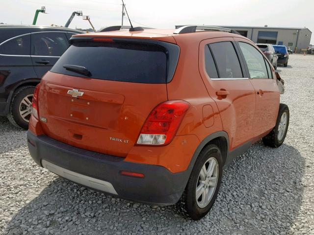 KL7CJLSB2FB064626 - 2015 CHEVROLET TRAX 1LT ORANGE photo 4