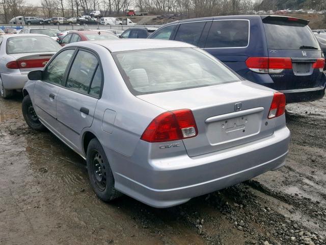 2HGES16355H541590 - 2005 HONDA CIVIC DX V SILVER photo 3