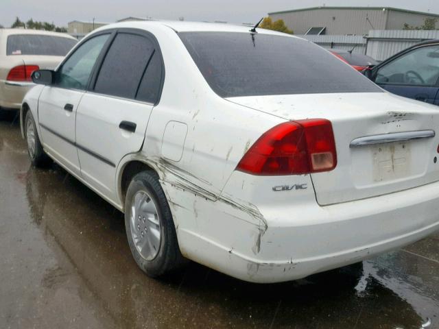 2HGES15132H559291 - 2002 HONDA CIVIC DX WHITE photo 9