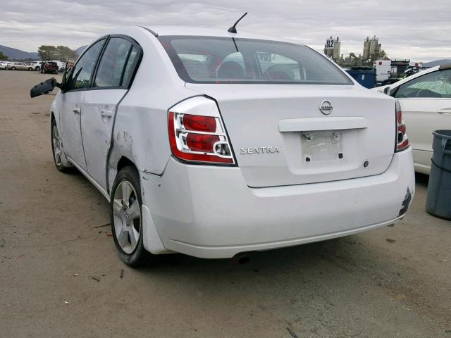 3N1AB61E38L682675 - 2008 NISSAN SENTRA 2.0 WHITE photo 3